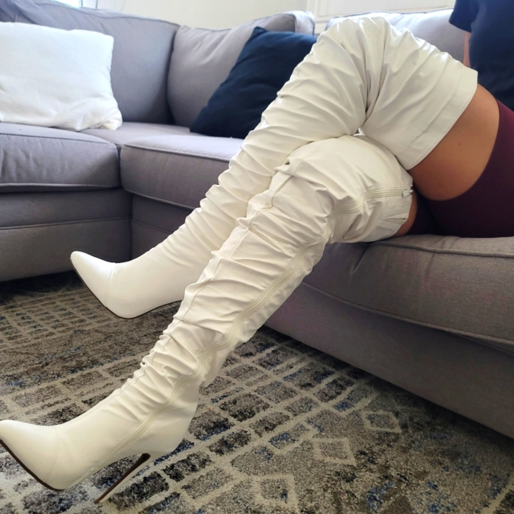 ❄️Layla  snow white  boots over knee - Picture 3 of 6